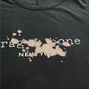 rag and bone Medium Bleached Black Gray & white short sleeve T-shirt